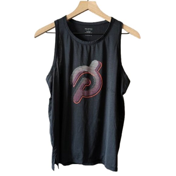 Women's M Peloton Black Together We Go Far Logo Graphic Tank Cycling Spinning - Picture 1 of 6